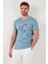 Pamuklu Slim Fit Bisiklet Yaka T Shirt Erkek T Shirt 646R7950 4