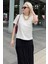 Ekru Bisiklet Yaka Basic Kadın T-Shirt Mg2075 2