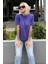 Mor Bisiklet Yaka Basic Kadın T-Shirt MG2075 1