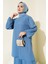 Kadın Indigo Tunik Pantolon Alt Üst Takım 6663 2