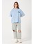 Owut Kadın Bisiklet Yaka Baskı Detaylı Oversize T-Shirt 1
