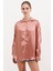 3985 Oversize Saten Gömlek - Camel 2