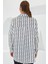 Kadın Siyah Beyaz Desenli Oversize Saten Gömlek 3985 5