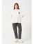 Owut Kadın Koyu Yeşil Bisiklet Yaka Baskı Detaylı Oversize T-Shirt 1