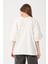 Owut Kadın Koyu Yeşil Bisiklet Yaka Baskı Detaylı Oversize T-Shirt 5