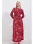 1525 Örme Tesettür Elbise - K. Kırmızı 3