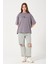 Owut Kadın Bisiklet Yaka Kedi Detay Baskılı Oversize T-Shirt 2