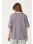Owut Kadın Bisiklet Yaka Kedi Detay Baskılı Oversize T-Shirt 5