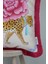 Fuşya Püsküllü, Leopar Desenli Dekoratif 43X43CM Kare Kırlent Kılıfı 2