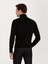 Erkek Siyah Slim Fit Balıkçı Yaka Basic Triko Kazak 50257385-VR046 4