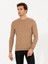 Erkek Camel Slim Fit Bisiklet Yaka Triko Kazak 50258883-VR015 3