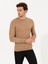 Erkek Camel Slim Fit Bisiklet Yaka Triko Kazak 50258883-VR015 4