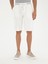 Erkek Beyaz Slim Fit Kargo Cepli Şort 50284605-VR013 2