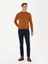 Erkek Lacivert Beli Kemer Tokalı Slim Fit Kanvas Pantolon 50274014-VR033 1