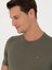 Erkek Haki Slim Fit Bisiklet Yaka Triko T-Shirt 50267842-VR027 2