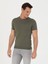 Erkek Haki Slim Fit Bisiklet Yaka Triko T-Shirt 50267842-VR027 3