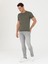 Erkek Haki Slim Fit Bisiklet Yaka Triko T-Shirt 50267842-VR027 4