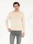 Erkek Bej Slim Fit Pamuk Karışımlı Bisiklet Yaka Basic Triko Kazak 50257379-VR011 1