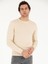 Erkek Bej Slim Fit Pamuk Karışımlı Bisiklet Yaka Basic Triko Kazak 50257379-VR011 3