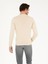 Erkek Bej Slim Fit Pamuk Karışımlı Bisiklet Yaka Basic Triko Kazak 50257379-VR011 4