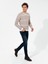 Erkek Bej Slim Fit Bisiklet Yaka Triko Kazak 50258829-VR011 4