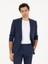 Erkek Lacivert Slim Fit Yün Keten Karışımlı Takım Elbise 50284845-VR033 2