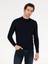 Erkek Lacivert Regular Fit Çeyrek Balıkçı Yaka Basic Triko Kazak 50257271-VR033 1