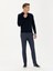 Erkek Lacivert Slim Fit Polo Yaka Basic Triko Kazak 50270169-VR033 4