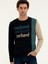 Erkek Lacivert Slim Fit Pamuk Karışımlı Bisiklet Yaka Triko Kazak 50271743-VR033 3