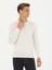 Erkek Beyaz Slim Fit Bisiklet Yaka Basic Triko Kazak 50270174-VR013 3