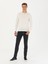 Erkek Beyaz Slim Fit Bisiklet Yaka Basic Triko Kazak 50270174-VR013 4