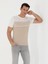 Erkek Bej Slim Fit Bisiklet Yaka Triko T-Shirt 50265920-VR011 1