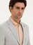 Erkek Açık Gri Slim Fit Yün Keten Karışımlı Ceket 50284564-VR001 2