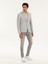 Erkek Açık Gri Slim Fit Yün Keten Karışımlı Ceket 50284564-VR001 4