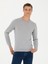 Erkek Açık Gri Slim Fit Bisiklet Yaka Triko Kazak 50270174-VR001 3