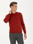 Erkek Koyu Kiremit Slim Fit Bisiklet Yaka Triko Kazak 50270174-VR206 1