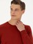 Erkek Koyu Kiremit Slim Fit Bisiklet Yaka Triko Kazak 50270174-VR206 2