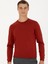Erkek Koyu Kiremit Slim Fit Bisiklet Yaka Triko Kazak 50270174-VR206 3