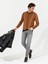 Erkek Açık Kahverengi Slim Fit Bisiklet Yaka Triko Kazak 50259623-VR002 1