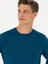 Erkek Petrol Slim Fit Bisiklet Yaka Triko Kazak 50270174-VR102 2