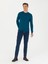 Erkek Petrol Slim Fit Bisiklet Yaka Triko Kazak 50270174-VR102 4