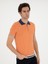 Erkek Turuncu Slim Fit Fermuarlı Polo Yaka Triko T-shirt 50285434-VR051 1