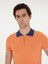 Erkek Turuncu Slim Fit Fermuarlı Polo Yaka Triko T-shirt 50285434-VR051 2