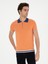 Erkek Turuncu Slim Fit Fermuarlı Polo Yaka Triko T-shirt 50285434-VR051 3