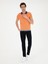 Erkek Turuncu Slim Fit Fermuarlı Polo Yaka Triko T-shirt 50285434-VR051 4
