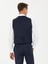 Erkek Lacivert Slim Fit Yün Karışımlı Çizgili Klasik Yelek 50270155-VR033 5