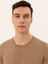 Erkek Camel Slim Fit Bisiklet Yaka Basic Triko Kazak 50237038-VR015 4