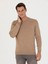 Erkek Camel Slim Fit Bisiklet Yaka Triko Kazak 50270174-VR015 1