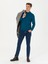 Erkek Petrol Slim Fit Çeyrek Balıkçı Yaka Triko Kazak 50276521-VR102 4