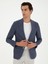 Erkek İndigo Slim Fit %100 Keten Ceket 50284602-VR028 3